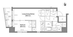 コンフォリア東池袋 1LDKの間取図画像