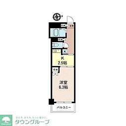 プラザ飯田橋 1Kの間取図画像