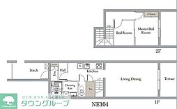 練馬区中村北2丁目マンション 2LDKの間取図画像