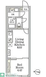 Aglaia 新宿西落合 1LDKの間取図画像