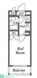 Uresidence護国寺 1Kの間取図画像