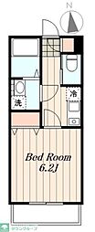 ティエドゥール椎名町 1Kの間取図画像