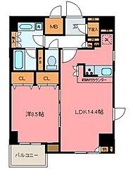 ナーベルお茶の水 1LDKの間取図画像