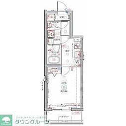 CREVISTA氷川台 1Kの間取図画像