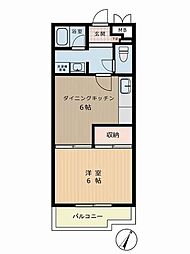 ドミシル池袋 1DKの間取図画像