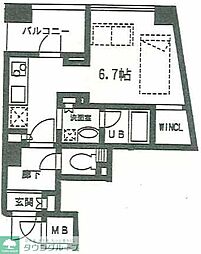 サンピエス池袋 ワンルームの間取図画像