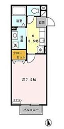 グレース富士見台 1Kの間取図画像