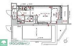SAKURAAXIS中板橋 1DKの間取図画像