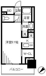 コンフォリア東池袋EAST ワンルームの間取図画像