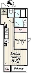 DUOMAISON池袋WEST 1LDKの間取図画像