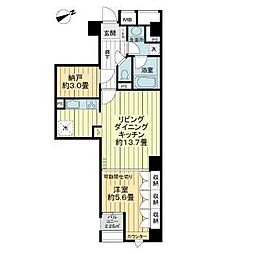 イトーピア池袋メトロポリタン 1SLDKの間取図画像