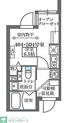 COCOCUBE板橋本町 ワンルームの間取図画像