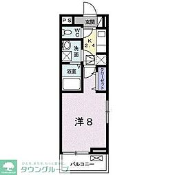 モレーン 1階1Kの間取り