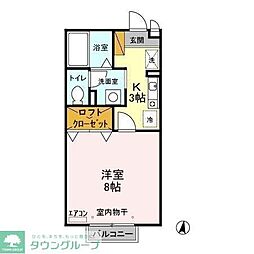 セジュールSA 1Kの間取図画像