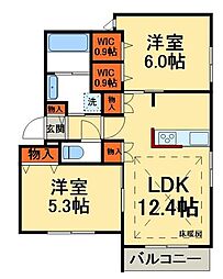 FLOWER FIELDS KASHIWA 2LDKの間取図画像