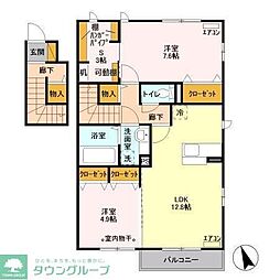 ボナール酒井根3 2SLDKの間取図画像