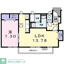 サニーレジデンス 1LDKの間取図画像
