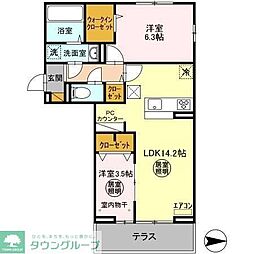 カンパーナ 2LDKの間取図画像
