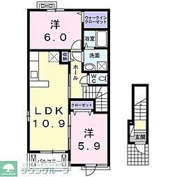 シェルコリーヌ 2LDKの間取図画像