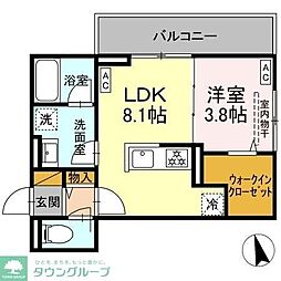 Kurashiro 1LDKの間取図画像