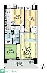 ライオンズ守谷駅前プレミアム 3LDKの間取図画像