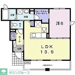 エスポワールコウ 1LDKの間取図画像