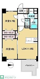 Luce5 2LDKの間取図画像