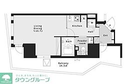 我孫子市本町1丁目マンション 1Kの間取図画像