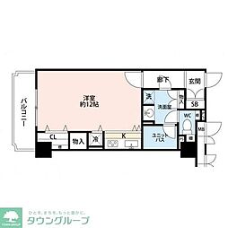 亀井ビル ワンルームの間取図画像