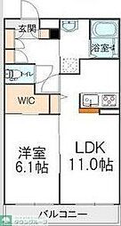 オアゾ桜台2 1LDKの間取図画像