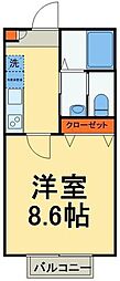 ヴィラ・トレイユ 1Kの間取図画像