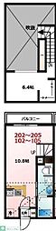 松戸市新松戸7丁目アパート ワンルームの間取図画像