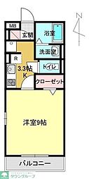 ルーチェ 1Kの間取図画像