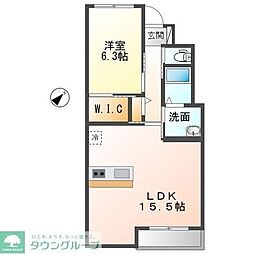 SerenaGarden 1LDKの間取図画像