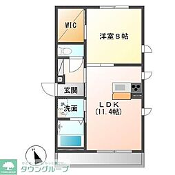 アルファコート 1LDKの間取図画像