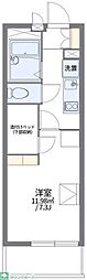 レオパレスソレイユ3 1Kの間取図画像