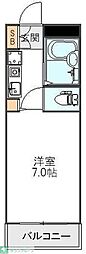 キャロット柏 ワンルームの間取図画像