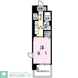 セントラルパークウッズ 1Kの間取図画像