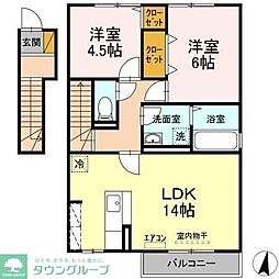 ウインドフィル 2LDKの間取図画像