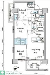 ベルヴュコート柏 3LDKの間取図画像