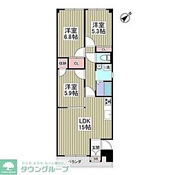 ルネスシーナ 3LDKの間取図画像
