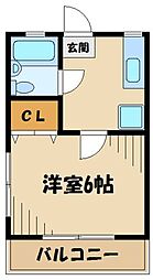小田急小田原線 登戸駅 徒歩13分の賃貸マンション 1階1Kの間取り