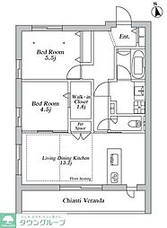 間取図画像 2LDK