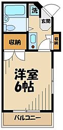 シャトー・デスポワール生田 1Kの間取図画像