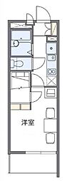 レオパレスイエルバ 1Kの間取図画像