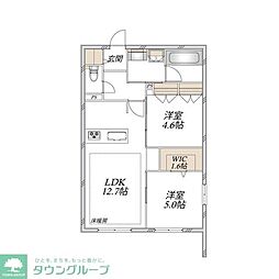 (仮称)中野島メゾン 2LDKの間取図画像