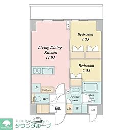 ＬＩＭＥ　ＲＥＳＩＤＥＮＣＥ　ＫＡＷＡＧＵＣＨＩ　ＥＡＳＴ 8階2LDKの間取り