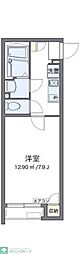 クレイノシェノン 1Kの間取図画像
