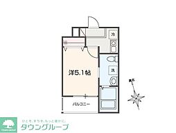 MELLAS川口 1Kの間取図画像