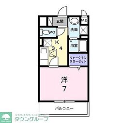 リッシュ 1Kの間取図画像
